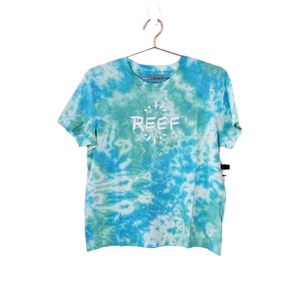 REEF Power Relaxed Tie Dye Cloud Tee Size M